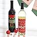 Big Dot of Happiness Ugly Sweater - Holiday and Christmas Wine Bottle Label Stickers - Set of 4