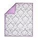 Grey Damask and Purple 4 Piece Baby Crib Bedding Set by The Peanut Shell