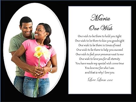 Montage Personnalise Poeme Romantique Photo Sur Toile Carte Cadeau One Wish Sur Pied Ou Parfait