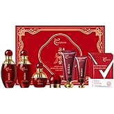 Red Ginseng Skincare Set for Women, - Anti-Aging Facial Care Kit with Toner, Emulsion, Essence, Cream, Eye Cream, Cleanser & Facial Neck Masks – Hydrating Daily Skin Gift Set