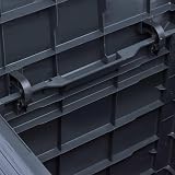 vidaXL Garden Storage Box 90L Anthracite Plastic With Wood Texture view 6