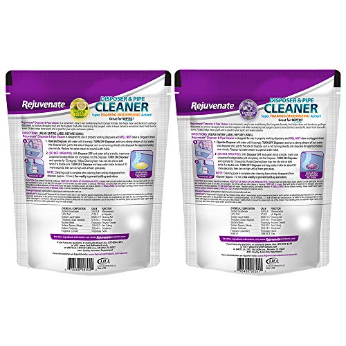 Rejuvenate Garbage Disposal and Drain Pipe Cleaner Powerful Foaming