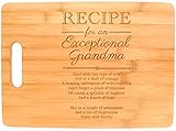 Mothers Day Gifts for Grandma Recipe for an Exceptional Grandma Mother Day Gifts Birthday Gifts for Grandma Unique Gifts for Grandma Big Rectangle Bamboo Cutting Board
