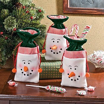 Snowman Drawstring Bags