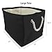 DII Durable Woven Striped Storage Bin Collapsible with Soft Rope Handles Reinforced with Metal Grommets, Large, 17x12x12