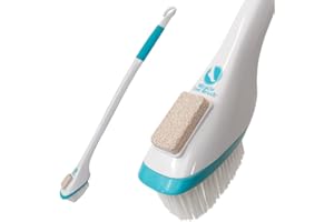 NEW PRODUCT SOLUTIONS Miracle Foot Brush 30" w/ Scrubbing Pumice Stone and Shower Grip Handle with Hook. Wet/Dry Brush, Great for Seniors, Pregnant, Disabled, or Post surgery. 1000's sold