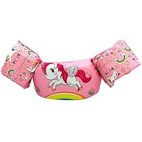 Silfrae Swim Vests Swim Floatation Vest Flotation Device Kids Floaties for Pool Weighing from 30 to 50 lbs(PinkHorse)