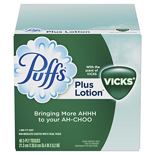 Puffs Plus Lotion with Vicks Facial Tissues, 24 Cubes, 48 Tissues per Cube - Thumbnail 3