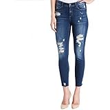 code bleu embroidered jeans