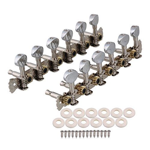 Surfing 6L6R Chrome 12 String Acoustic Guitar Machine Heads Tuning Pegs