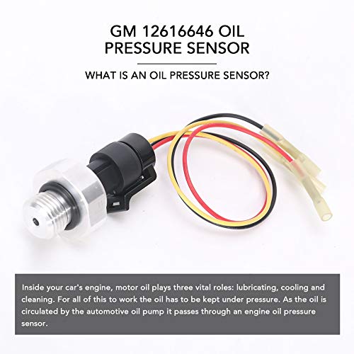 D1846A Engine Oil Pressure Sensor Switch 12677836 with Pigtail Harness