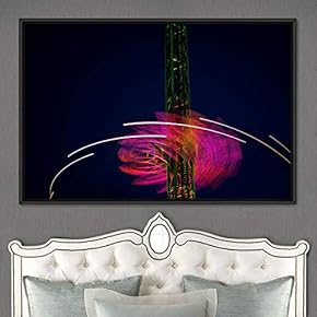 signwin Framed Canvas Wall Art City Illuminations Aerial...