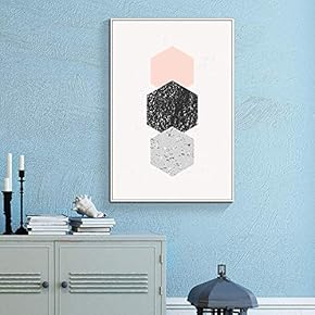 Floating Framed Canvas Wall Art for Living Room, Bedroom Abstract Geometric Colorful Painting Canvas Prints for Home Decoration Ready to Hang - 16x24 inches