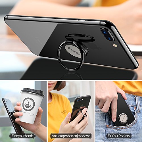 Humixx Phone Ring Holder Universal Phone Ring Stand Fit Well with Magnetic Phone Mount Holder 360° Rotation Compatible with iPhone 8 Plus/X/XR/XS Max, Samsung S10/S10 Plus, Huawei P30 etc. - Thumbnail 4