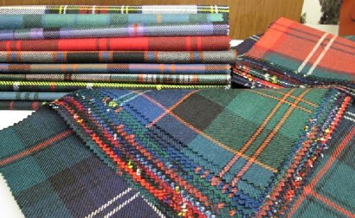 Tartan Patchwork 100% Wool Remnant Offcuts Squares 15 Pieces 23cm (9")