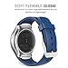 MoKo Watch Band Compatible with Samsung Gear S2 (S2 SM-R720 / SM-R730 ONLY), Soft Silicone Replacement Sport Band, NOT FIT S2 Classic (SM-R732 & SM-R735), NOT FIT Gear Fit2, Dark Imperial Blue