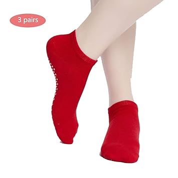 LieYuSportFF Calcetines Yoga Antideslizantes Mujer Hombre,3 ...