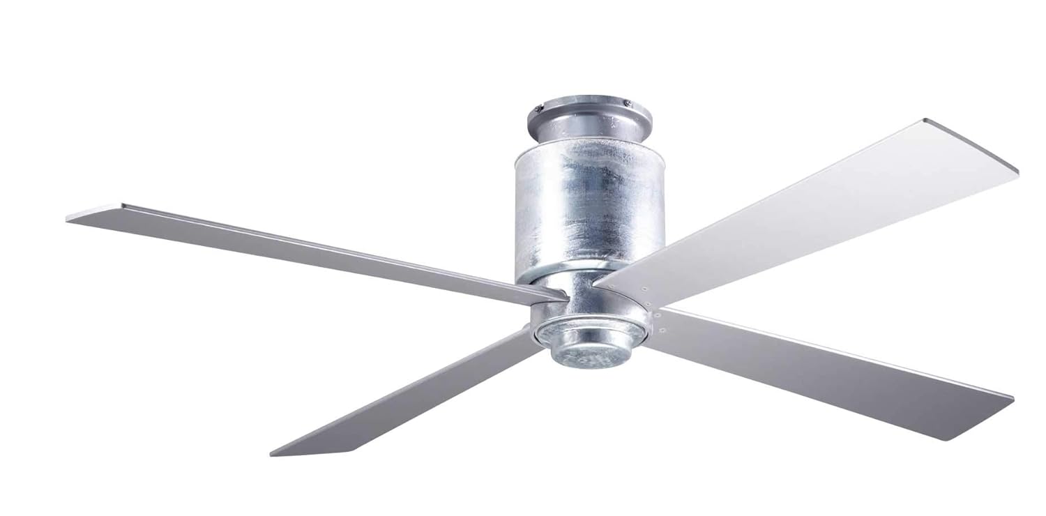 Modern Fan Company Lapa Flush 50 Galvanized With Silver Blades