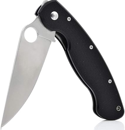 Amazon Com Kindway Folding Pocket Knife The Best Pocket Tactical Knife Folding Edc Knives For Men With Black G10 Handle Clip Pocket Knife Good Tool For Camping Hunting