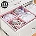 mDesign Set of 5 Storage Boxes – Kids Storage Ideal for Baby Clothes and Diapers – Also Suitable as Toy Storage Unit – Light Pink and White