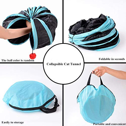 Katzentunnel-Katzenspielzeug-4-Wege-Katze-Tunnel-Pet-Cat-Play-Tunnel-Tube-zusammenklappbar-Ktzchen-Spielzeug-Spiel-Tunnel-fr-KatzenWelpenKaninchen-Indoor-und-Outdoor