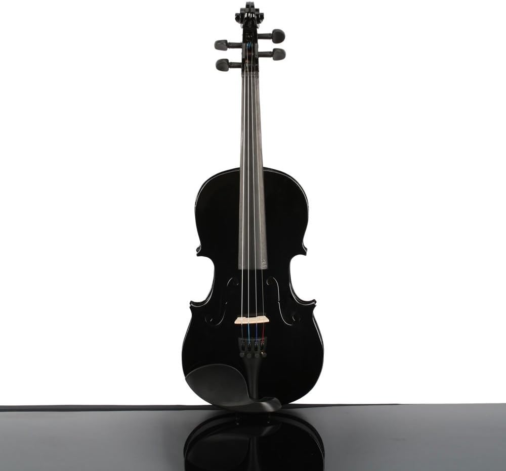 New 3/4 Size Student Violin Bow,Handmade Violin Bow,Arbor and White Horse Tail, Violin Bow Deep & Powerful Tone,Violin Bow Black