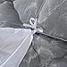 Ucharge Unique Pinch Pleat Pintuck Duvet Cover Set,3 Pieces Decorative Stylish Brushed Microfiber Bedding Set with Zipper and Corner Ties (King White)
