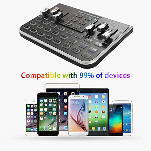 Godyluck Studio Audio Mixer Microphone Excellent Quality Voice Music Professional Audio USB Headset Webcast Entertainment Karaoke Steamer Live Sound Card F8 4 Modes