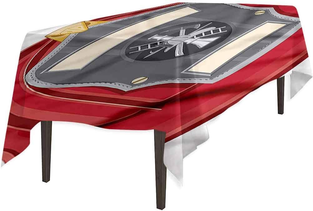 Amazon.com: Aishare Store Spillproof Dinner Table Cloth, Fireman Classic Firefighter Sign, Table ...