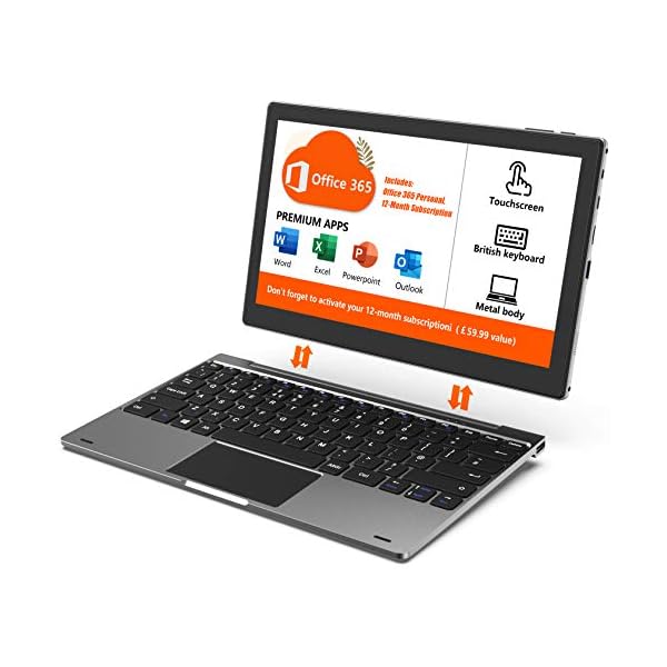 Jumper-Laptop-Microsoft-365-and-1-TB-OneDrive-Cloud-Storage-116-inch-FHD-Touch-screen-Laptop-4GB-DDR4-64GB-eMMC-Intel-Celeron-Quad-Core-CPU-Tablet-PC-Windows-10-Metal-Body-British-Keyboard jumper Touchscreen Laptop includes office 365, 11.6 Inch FHD Metal Body Laptop 4GB DDR4 64GB eMMC, Intel Celeron Quad…