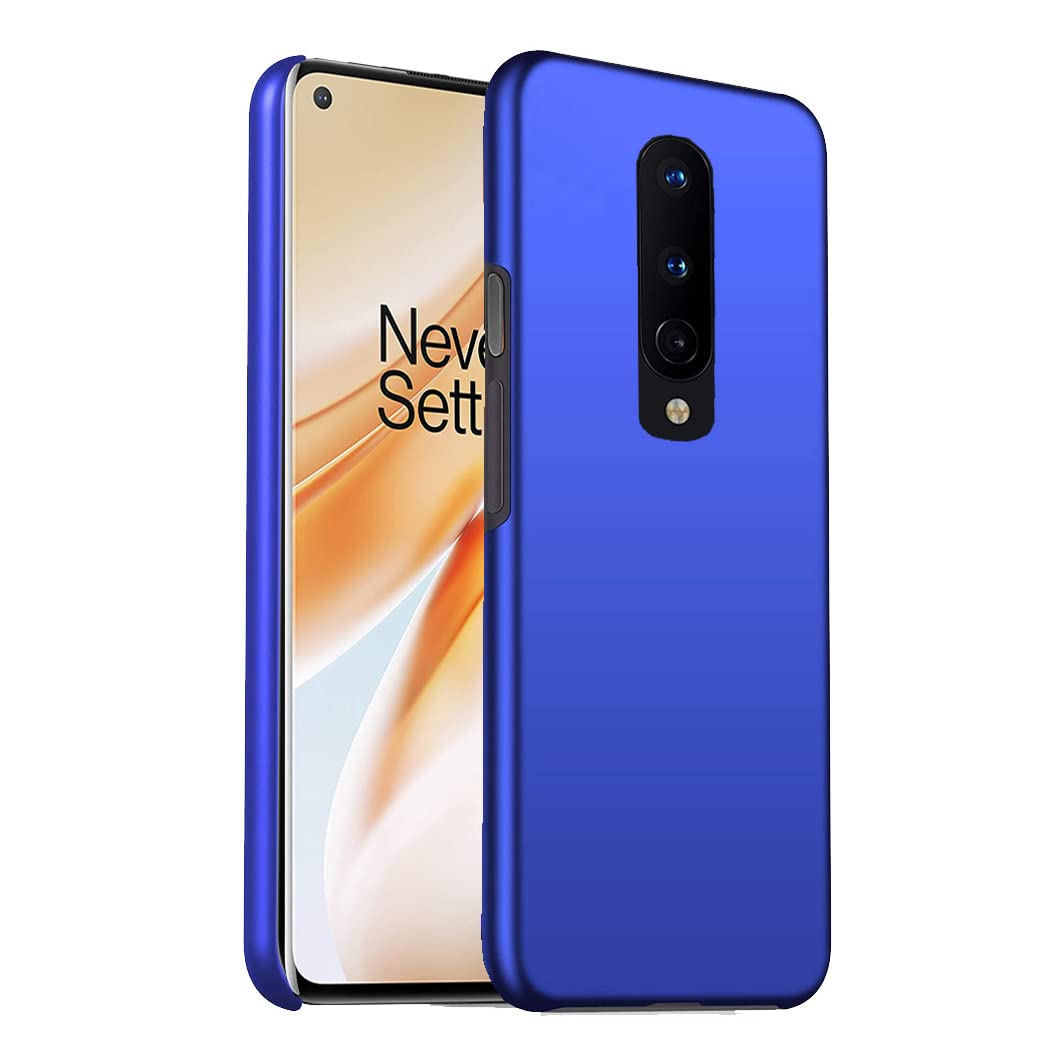 OnePlus 8 Case Ultra Slim Thin Armour Hard Case Matte Rubberized Cover For OnePlus 8 (Blue)