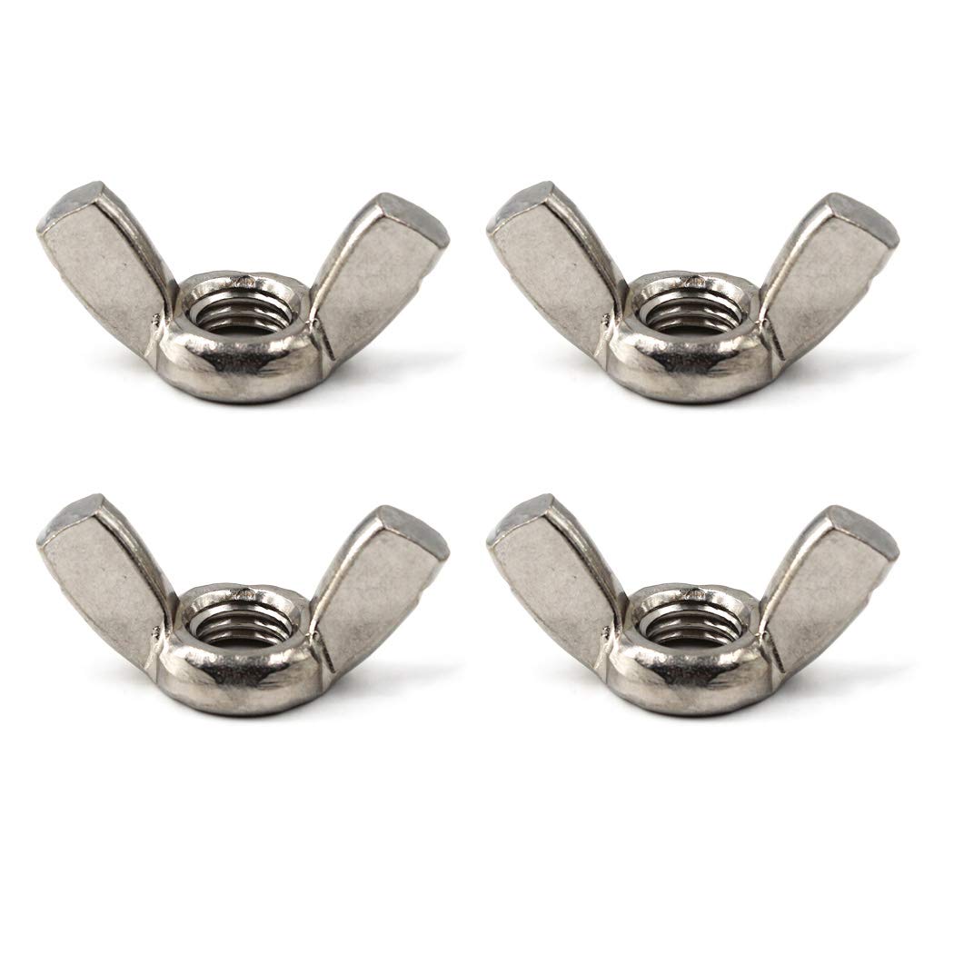 M12(1/2")304 Stainless Steel Butterfly Wing Nut Set,Hand Twist Tighten Hardware Nut Fasteners Parts(4PCS)