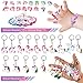 Unicorn Party Supplies Birthday Party Favors 67pcs Unicorn Theme Sets Includes Unicorn Masks Hairpins Necklaces Keychains Bracelets Rings - Novelty Decoration Toys Rainbow Prize Gifts for Kids Girl