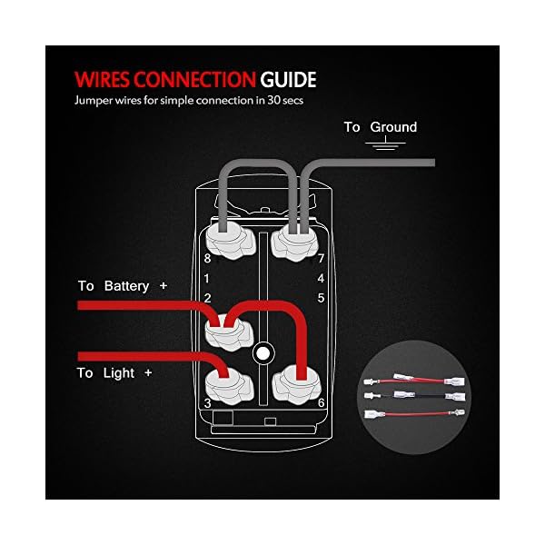 MicTuning-MIC-LSL1-Laser-On-Off-Rocker-Switch-with-Jumper-Wire-5-LED-Work-Light-Pin20-Amp12V