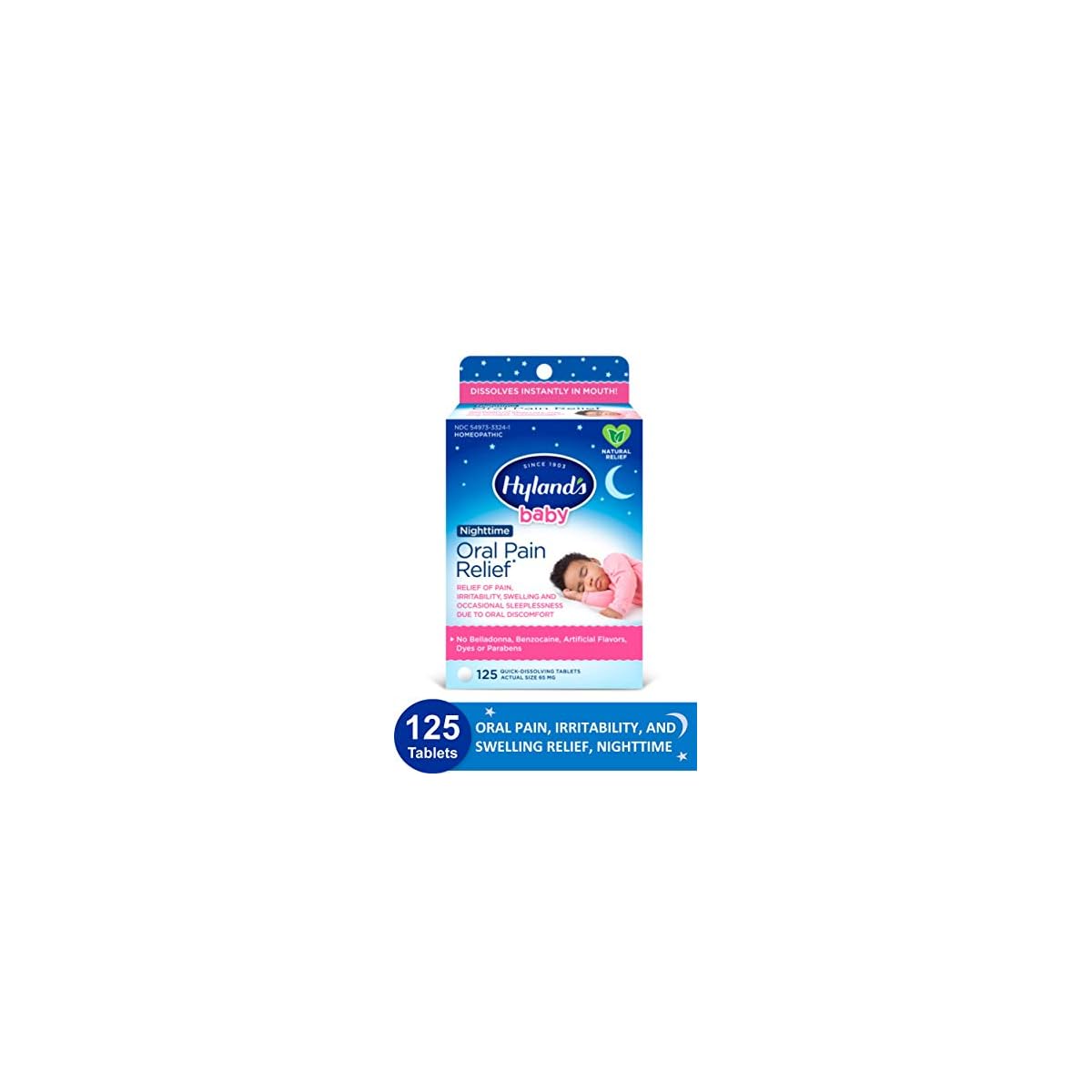 Hyland’s Naturals Baby Nighttime Soothing Oral Relief Tablets with Chamomilla