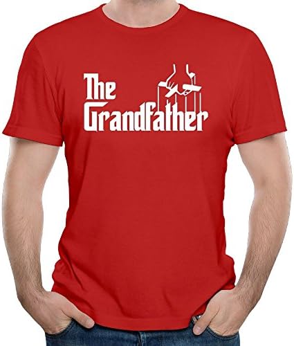 IRVW2VUYWVFG The Grandfather.pngFunny Father's Day Spoof - Sarcastic Meme - Mens Cotton T-Shirt Red