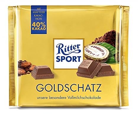Ritter Sport Goldschatz Vollmilchschokolade 40 Kakao 250g