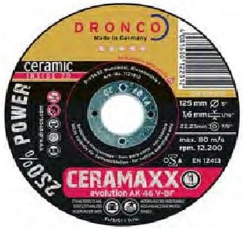 DroncoAK46V-125x1,6 - Disco de Corte Ultra rĂ¡pido CeraMaxx de 125 x 1,6 mm