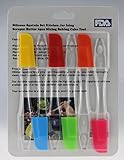 EOS- Silicone Spatulas Set of 6 Heat Resistant Color With Red Orange Yellow Bule Green Pink Mini Size