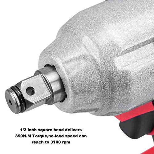 MPT Impact Torque Wrench Cordless, 21V 1/2inch Brushless Impact Driver