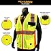 KwikSafety - Charlotte, NC - CLASSIC SUPREME Safety Vest [10 Pockets] Class 2 ANSI OSHA High Visibility Reflective Heavy Duty Mesh Hi Vis Work Gear/Yellow, Black, Orange XL