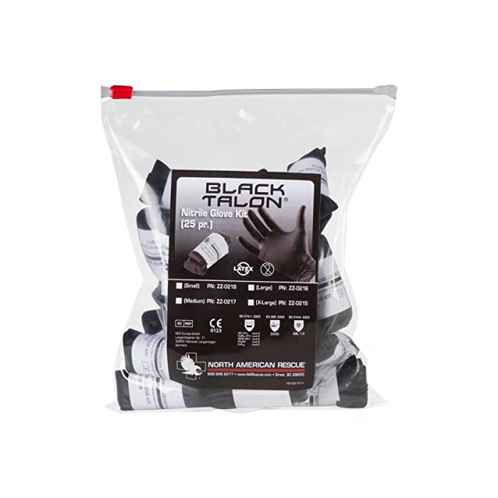 NAR Black Talon Rolled Gloves - 25 Pair (X-Large)