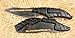 Alien Transformers Tactical Liner Lock Pocket Folding Knife Survival Hunting Fishing Camping Hiking, Black, Come with Sheath