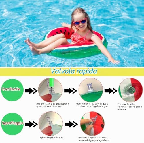 6 PCS Ciambella Salvagente Frutta Gonfiabile
