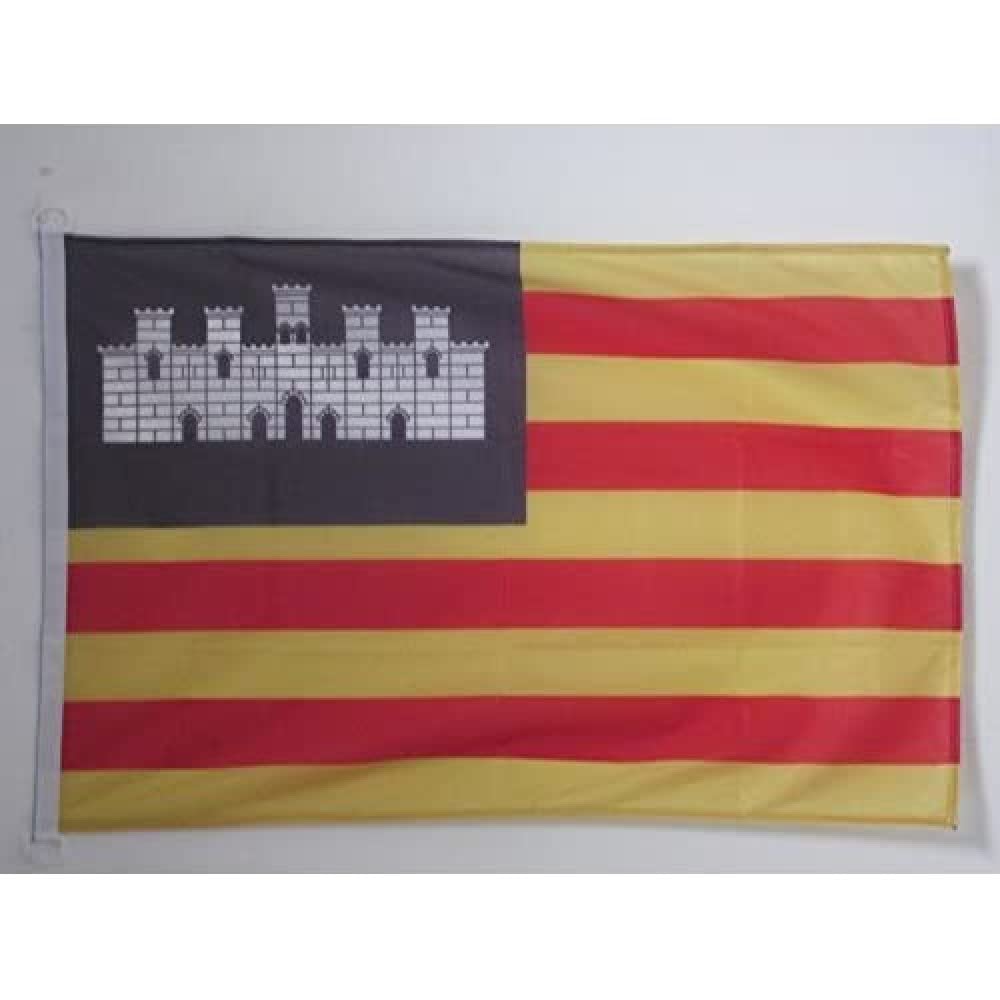 AZ FLAG - Balearic Islands Flag - 2x3 Ft - For Outdoor - Spanish region of Islas Baleares Banner Knitted Polyester with Two Plastic Rings - Fade Resistant - Vivid Colors - 2' x 3' Feet - 90x60 Cm