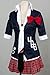 UU-Style Women's Jacket Coat Tie Top Skirt Unfirom Junko Enoshima Cosplay Costume (Black, Women:Medium)
