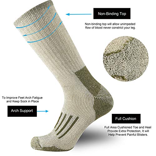 ONKE Men's Merino Wool Moisture Wicking Control Extra Thermal Outdoor