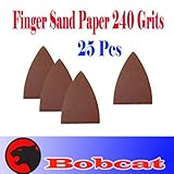 Pack 25 Sandpaper 240 Grits Sand Paper Finger Detail w/ loop backing for Fein Multimaster Bosch Multi-x Craftsman Nextec Dremel Multi-max Ridgid Dremel Chicago