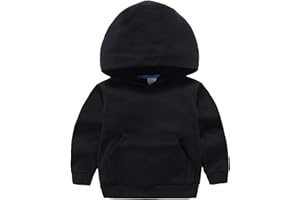 RUIBETYHUA Baby Kids Boy Girl Solid Casual Pocket Hoodie Sweatershirt Long Sleeve Pullover Tops 1-6T