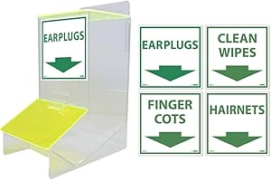 NMC ABM Anything Dispenser - 6 in. x 11.25 in. x 9 in. Clear Acrylic Holder for Earplugs, Clean Wipes, Hairnets, Finger Cots. Accessory Dispensers